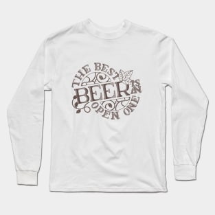 Bartender Lettering | Beer Lettering | The Best Beer is an Open One Long Sleeve T-Shirt